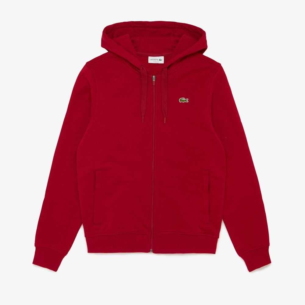 Bordeaux Lacoste SPORT Lightweight Bi-material Hoodie | TYWHAP-576