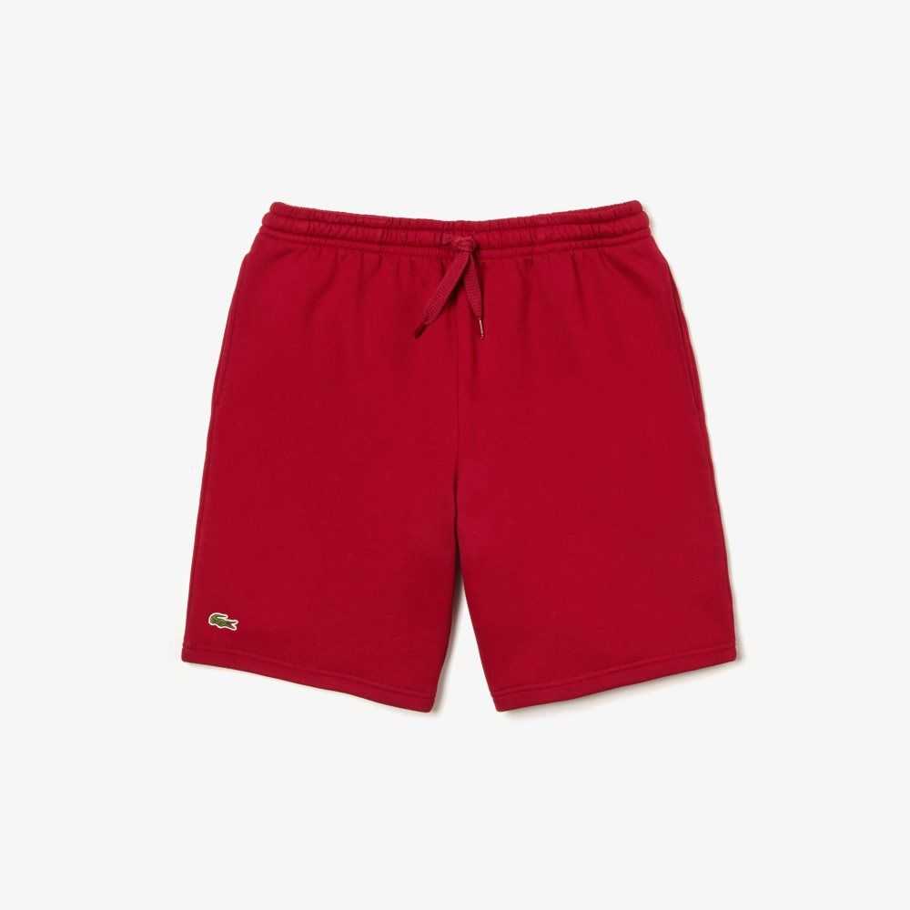 Bordeaux Lacoste SPORT Tennis Fleece Shorts | QJTBNC-715