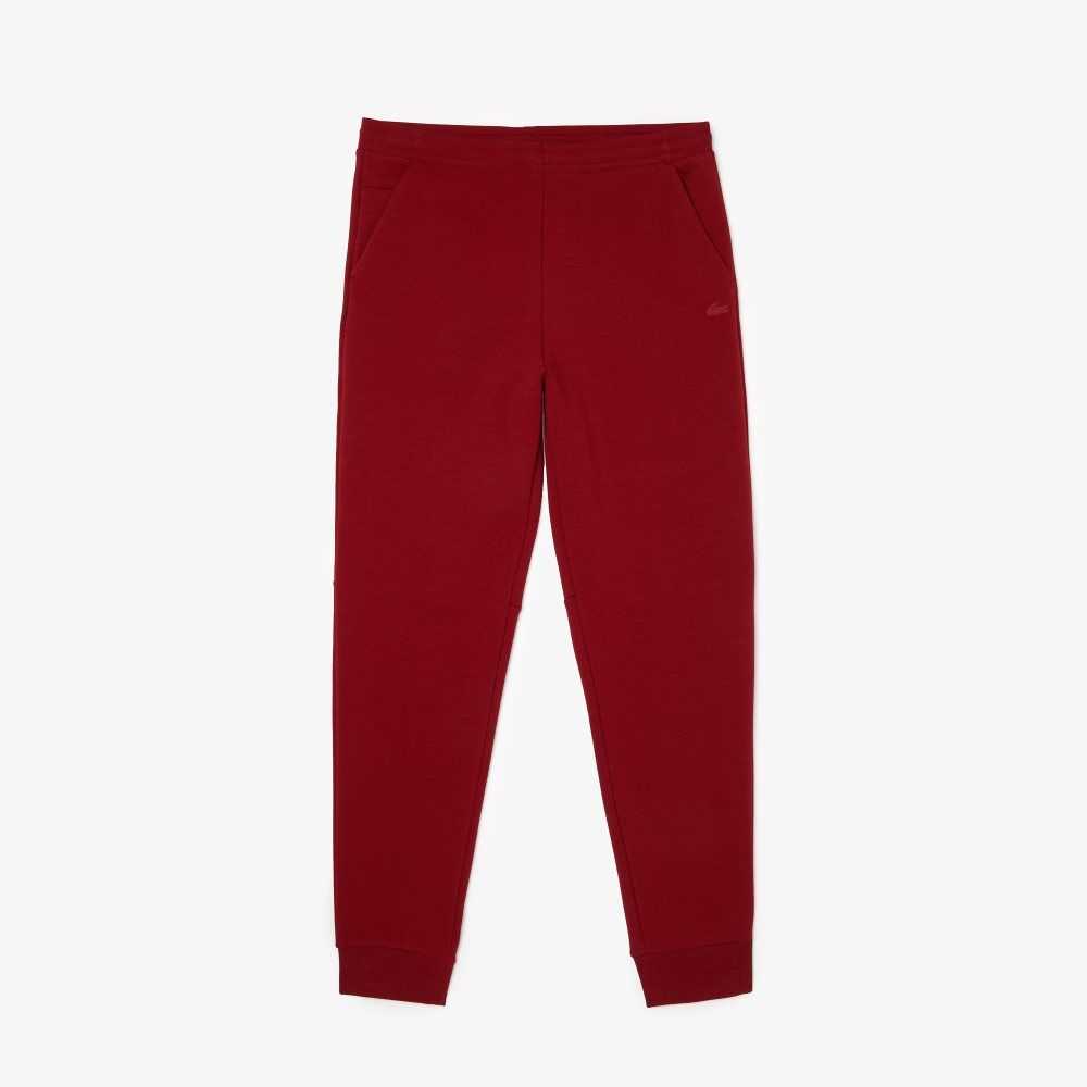 Bordeaux Lacoste Slim Fit Heathered Cotton Blend Tracksuit Pants | HVQKSR-820