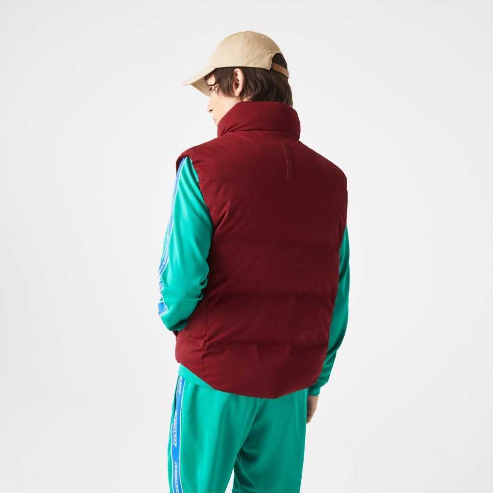 Bordeaux Lacoste Stowable Hood Vest | KMTBIQ-234