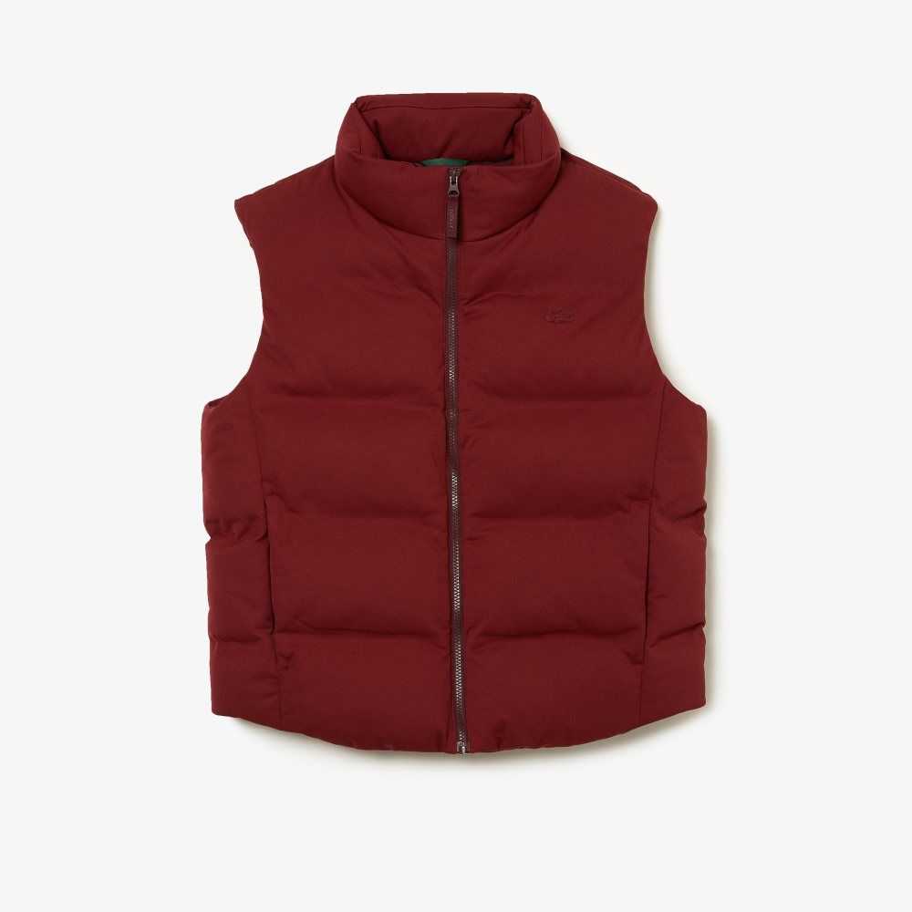 Bordeaux Lacoste Stowable Hood Vest | KMTBIQ-234