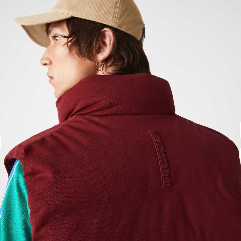 Bordeaux Lacoste Stowable Hood Vest | KMTBIQ-234