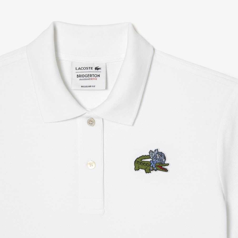 Lacoste Polos Big Sale - Bridgerton x Netflix Crocodile Polo Womens