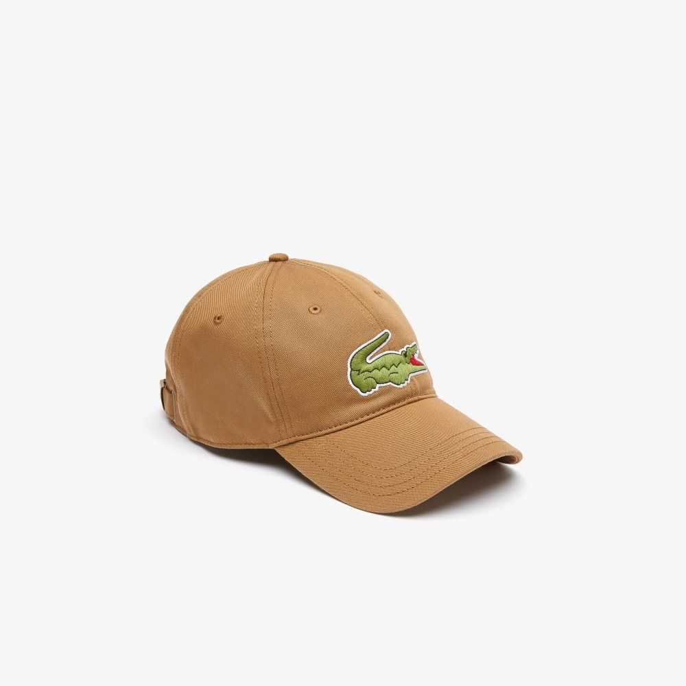 Brown Lacoste Adjustable Organic Cotton Twill Cap | ABIPMK-943