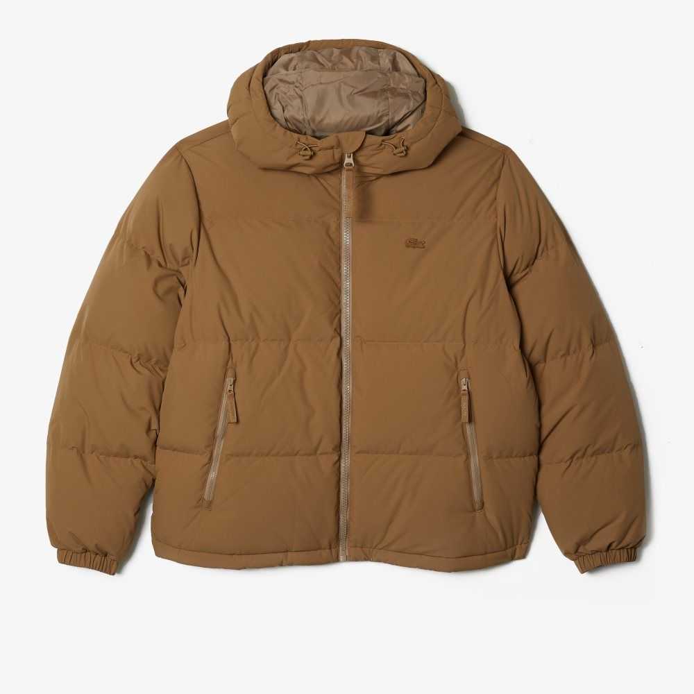 Brown Lacoste Quilted Water-Repellent Jacket | BUIVER-516