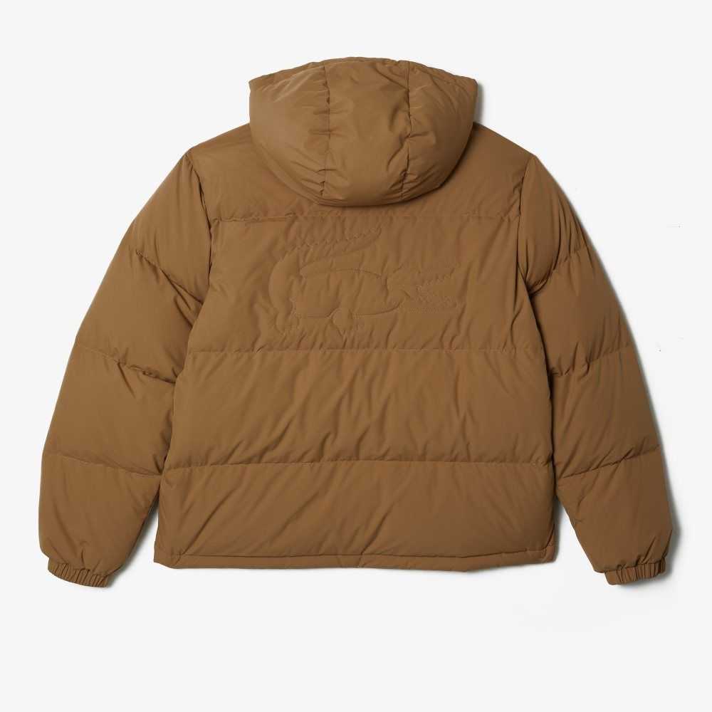 Brown Lacoste Quilted Water-Repellent Jacket | BUIVER-516