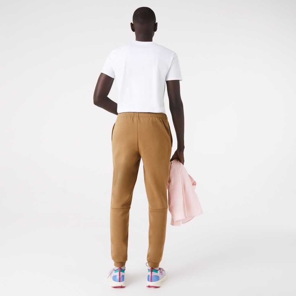 Brown Lacoste Tapered Fit Fleece Trackpants | LOSDQX-138