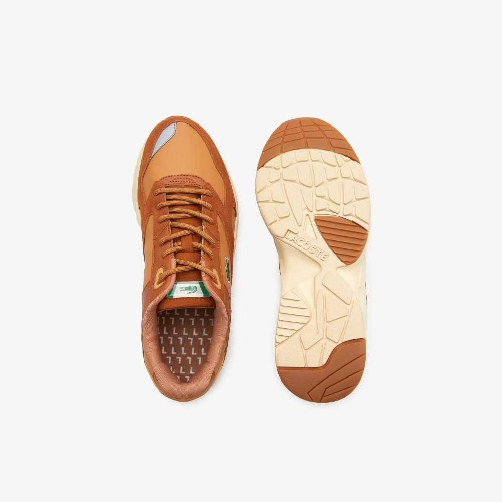 Brw/Lt Tan Lacoste Storm 96 Lo Sneakers | RYIBXF-675