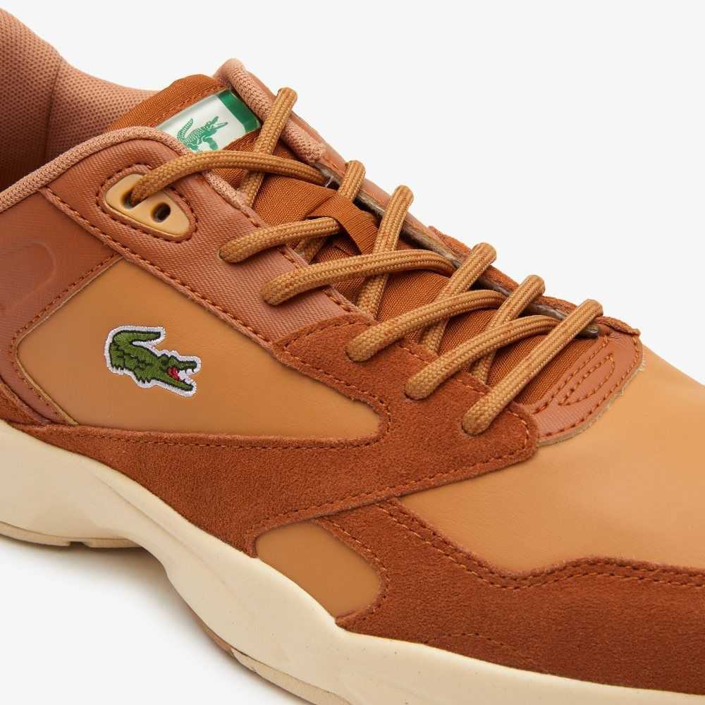 Brw/Lt Tan Lacoste Storm 96 Lo Sneakers | RYIBXF-675