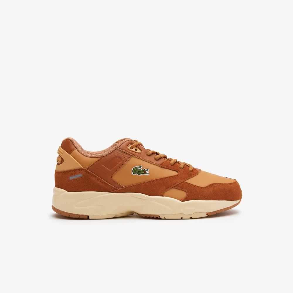 Brw/Lt Tan Lacoste Storm 96 Lo Sneakers | RYIBXF-675