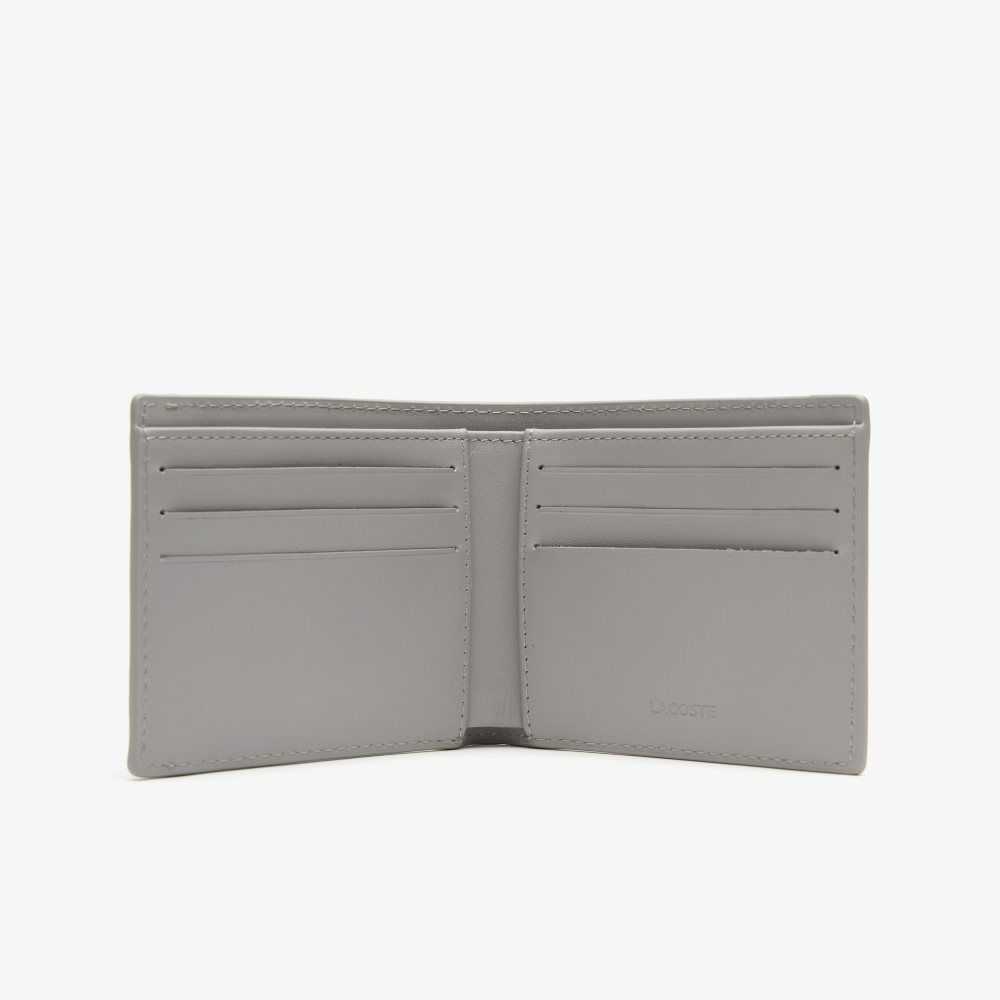 Ciment Floride Noir Lacoste Contrast Lining Folding Wallet | HIFMNQ-049