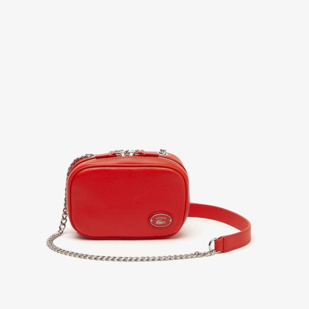 Corrida Lacoste Top Grain Leather Square Shoulder Bag | XZJIHG-783