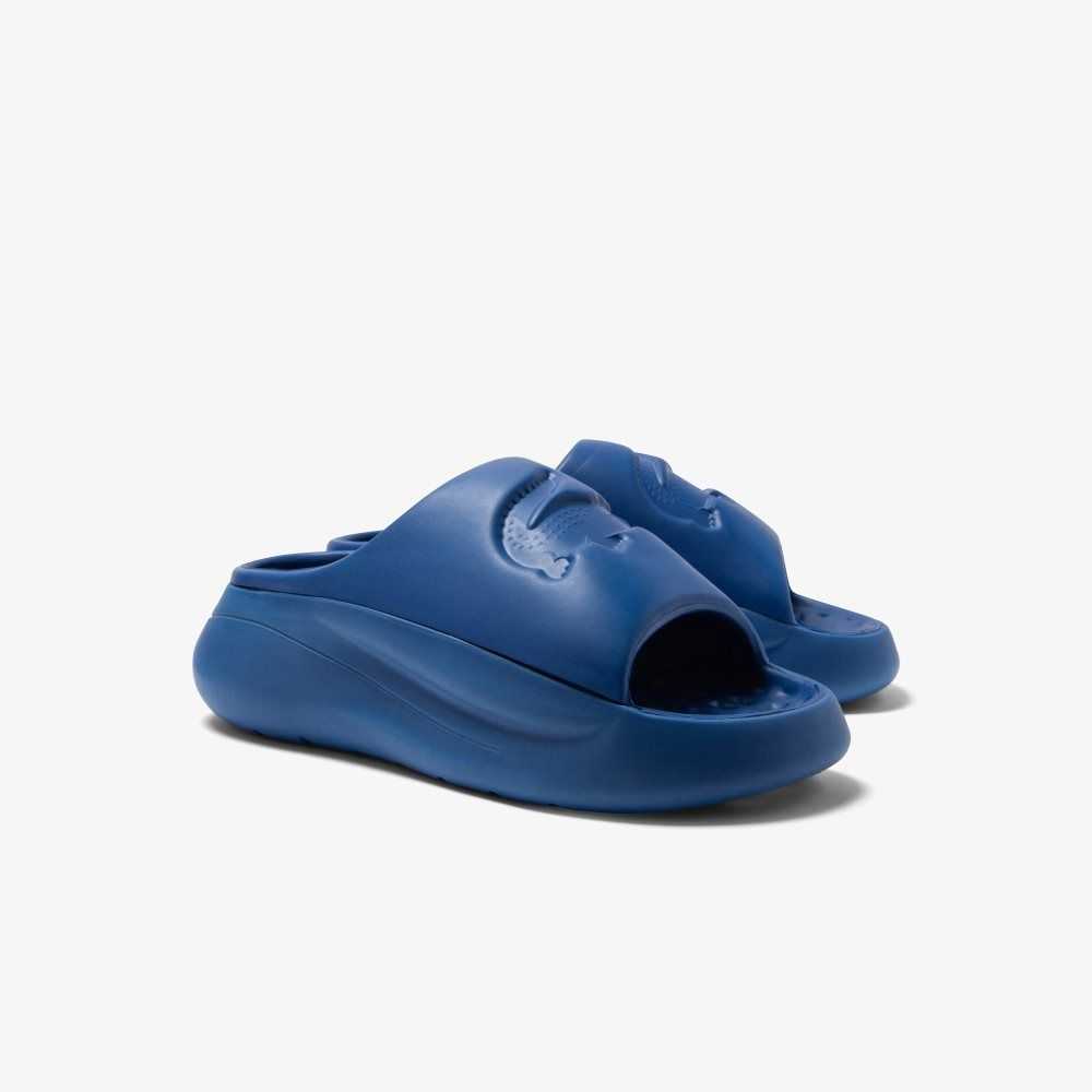 Dark Blue/Dark Blue Lacoste Croco 3.0 Slides | IYLWOC-148