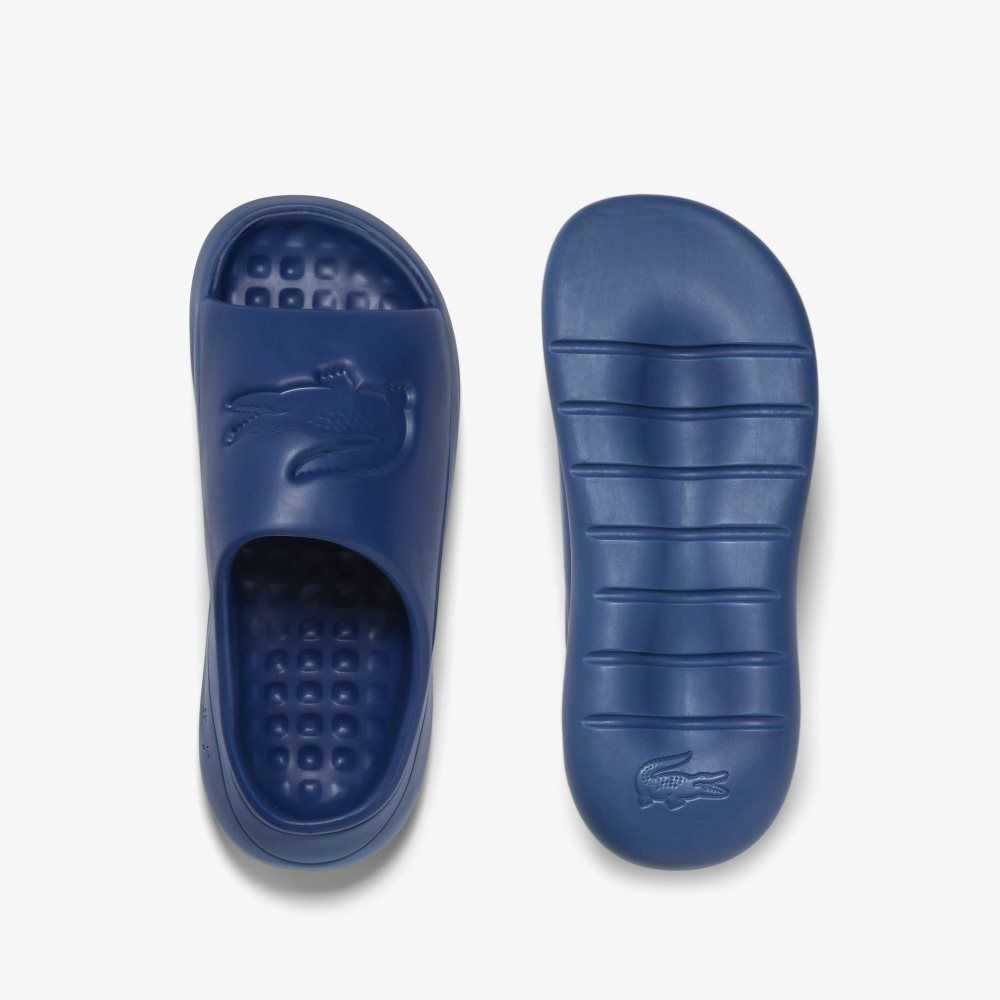 Dark Blue/Dark Blue Lacoste Croco 3.0 Slides | IYLWOC-148