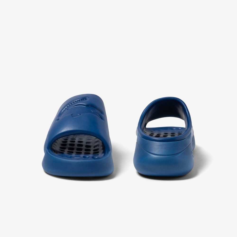 Dark Blue/Dark Blue Lacoste Croco 3.0 Slides | IYLWOC-148