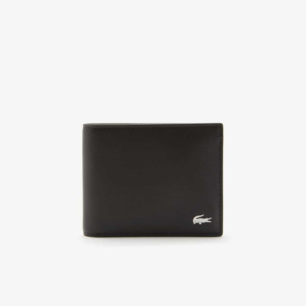 Dark Brown Lacoste Wallet And Matching Key Ring Gift Set | LMOWQD-417