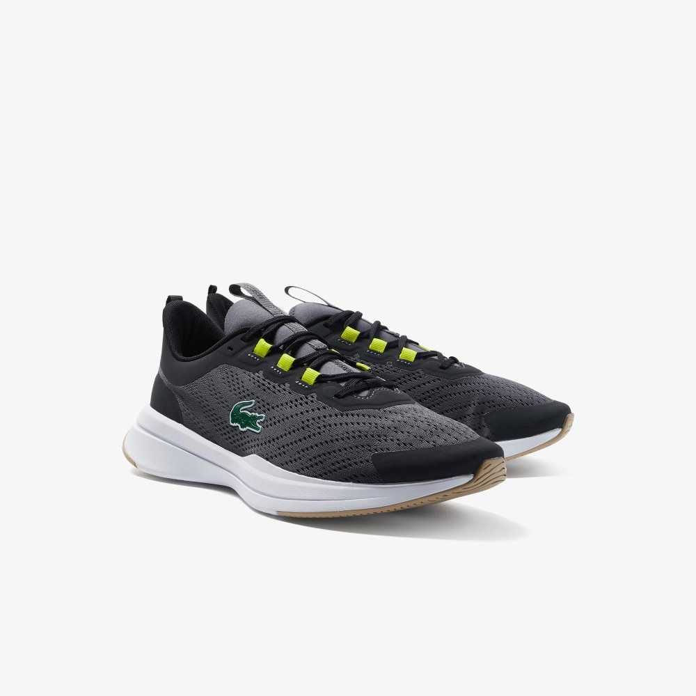 Dk Gry/Blk Lacoste Run Spin Sneakers | UQRLDF-136