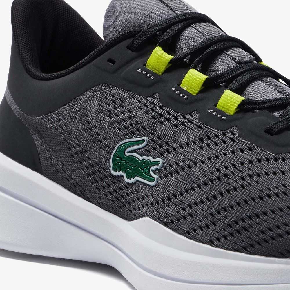 Dk Gry/Blk Lacoste Run Spin Sneakers | UQRLDF-136