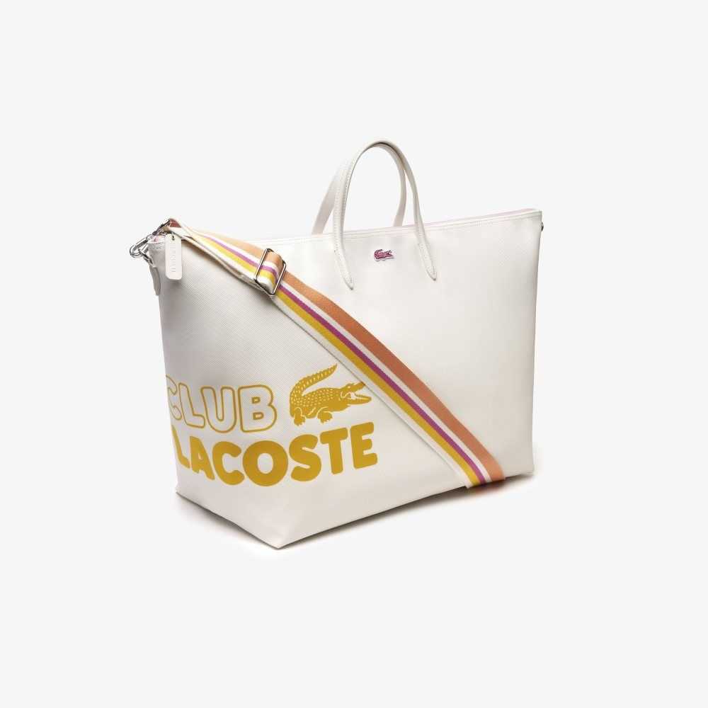 Farine Pistil Lacoste L.12.12 Large Contrast Print Tote | HUVYNQ-051