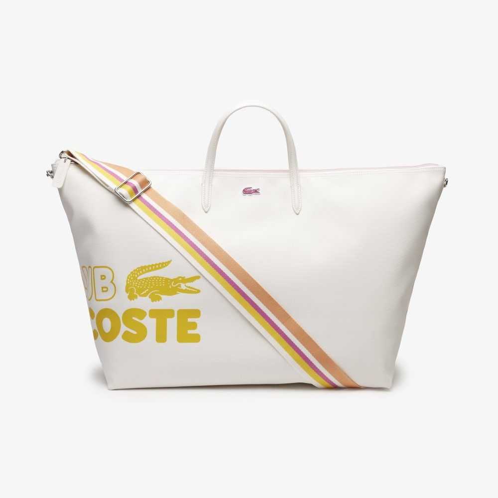 Farine Pistil Lacoste L.12.12 Large Contrast Print Tote | HUVYNQ-051