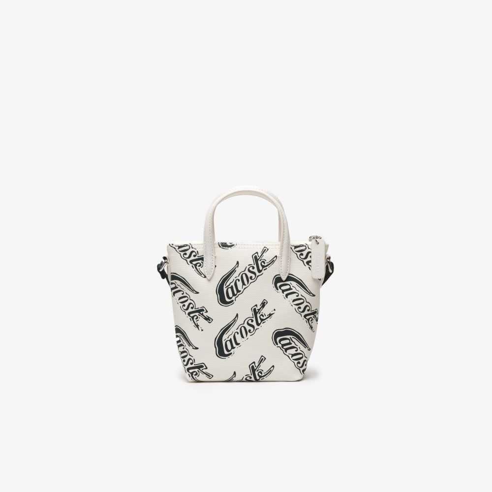 Farine Sinople Lacoste L.12.12 Logo Print Tote - Small | PRHEFZ-973