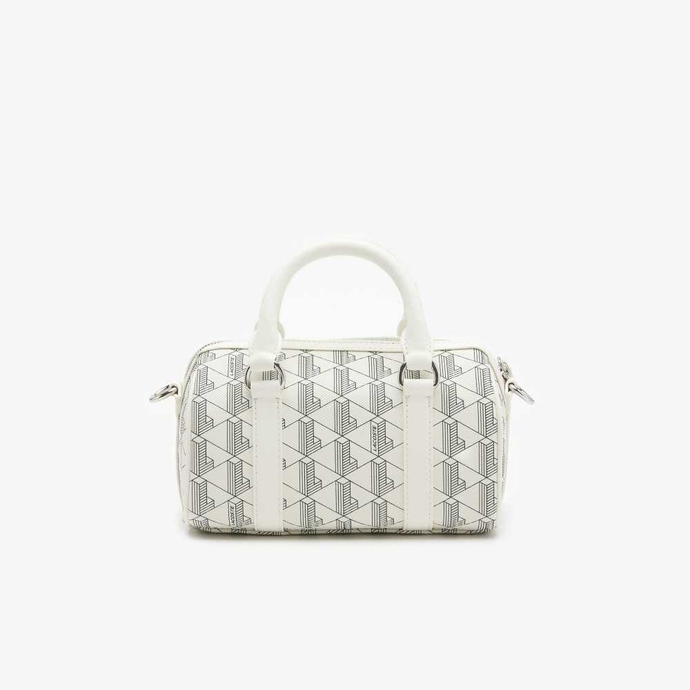 Farine Sinople Lacoste Monogram Print Boston Bag | CJGBLV-972