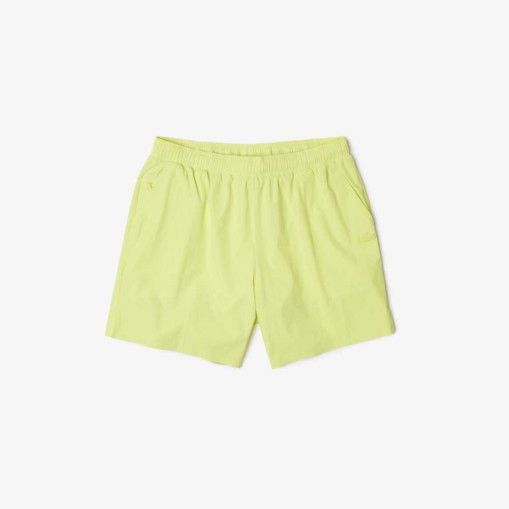 Flashy Yellow Lacoste Light Swim Trunks | KYBUDN-987