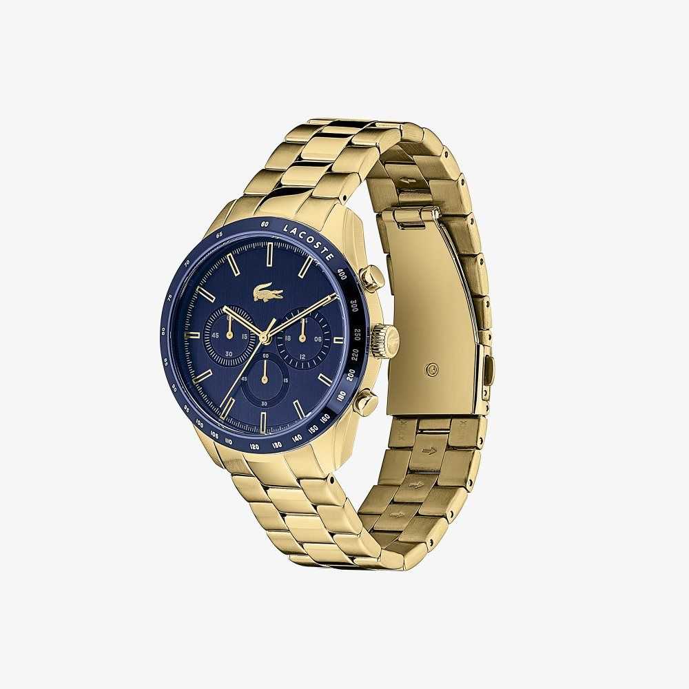 Gold Lacoste Boston Chronograph Ionic Gold Plated Watch | BHTKRU-751