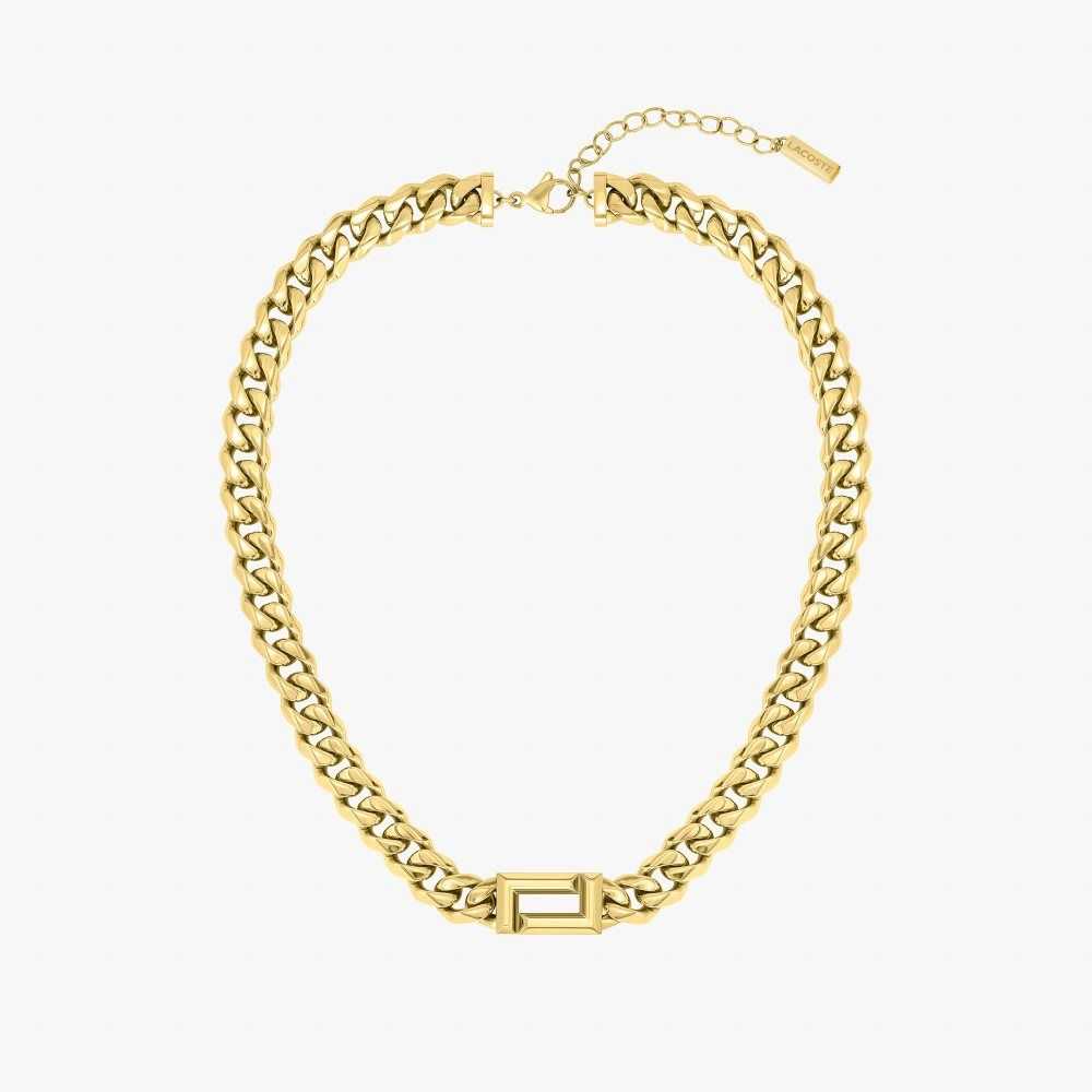 Gold Lacoste Fundament Necklace | SUNFWH-508