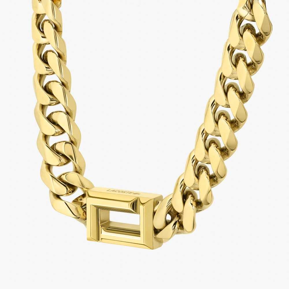 Gold Lacoste Fundament Necklace | SUNFWH-508