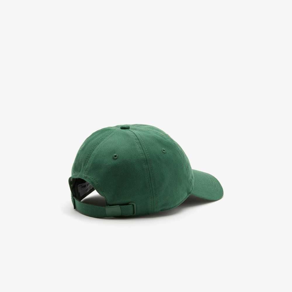 Green Lacoste Adjustable Organic Cotton Twill Cap | ESBPYT-073