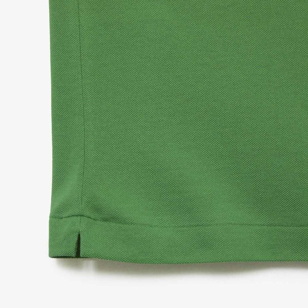 Green Lacoste Big Fit Cotton Petit Pique Polo | KPMHLI-396