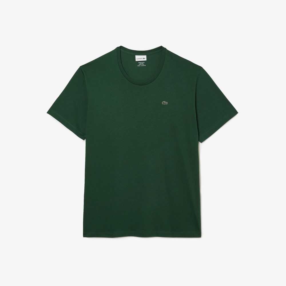 Green Lacoste Big Fit Crew Neck Cotton Jersey T-Shirt | FGINCH-857