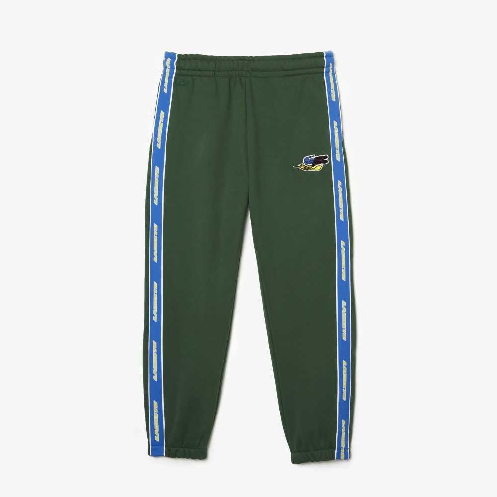 Green Lacoste Branded Band Trackpants | WYXSKF-580