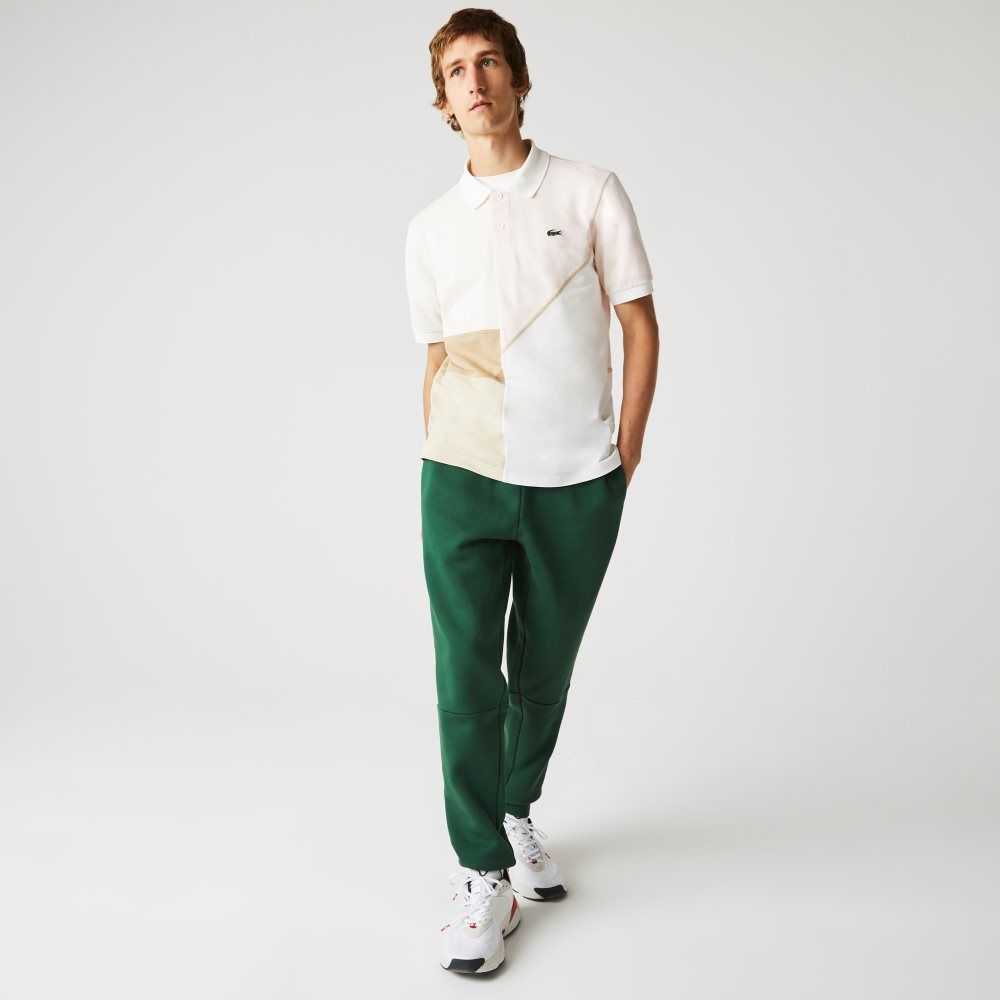 Green Lacoste Branded Bands Skinny Fleece Jogging Pants | KJNBSG-813