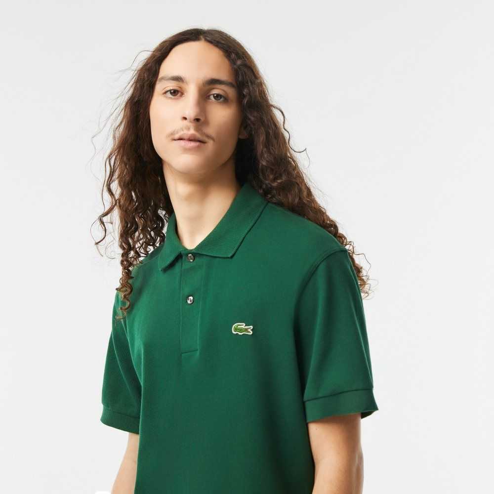 Green Lacoste Classic Fit Heavy Cotton Pique L.12.21 Polo | XVZIAW-259