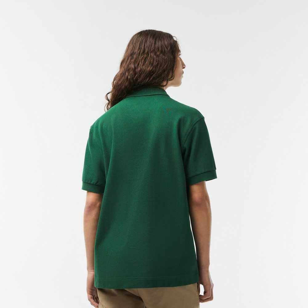 Green Lacoste Classic Fit Heavy Cotton Pique L.12.21 Polo | XVZIAW-259