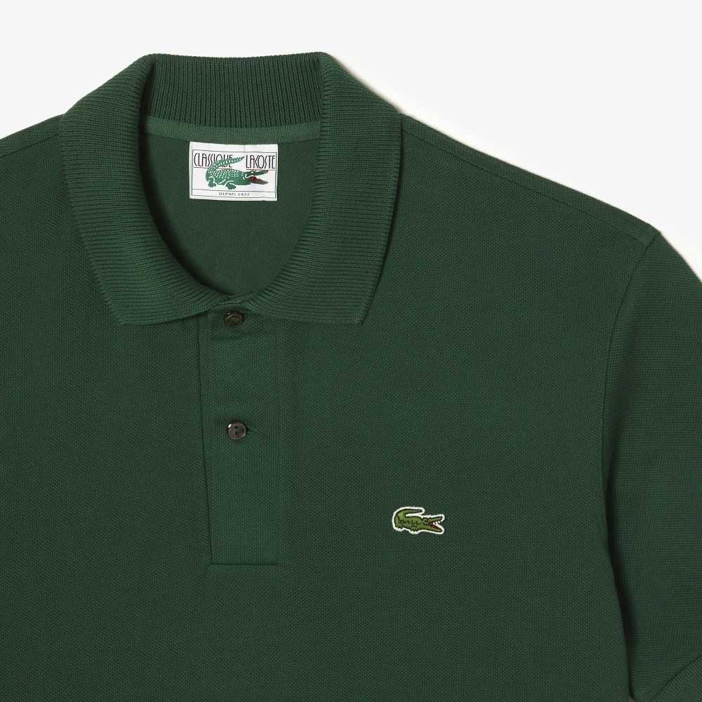 Green Lacoste Classic Fit Heavy Cotton Pique L.12.21 Polo | XVZIAW-259