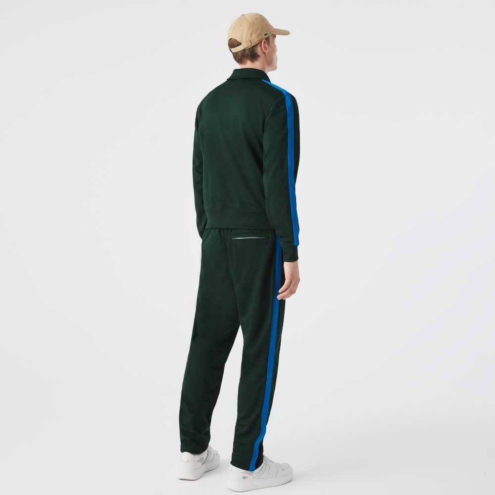 Green Lacoste Contrast Side Band Trackpants | ADGPTN-931