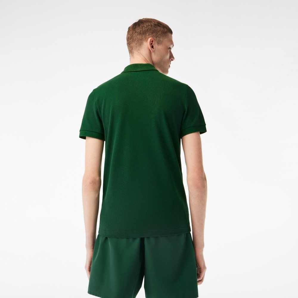 Green Lacoste Cotton Mini-Pique Polo | QOPMJE-062