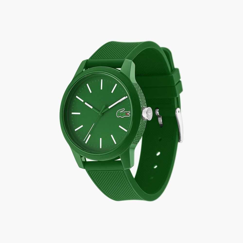 Green Lacoste Green Silicone Strap 12.12 Watch | DUTLFY-985