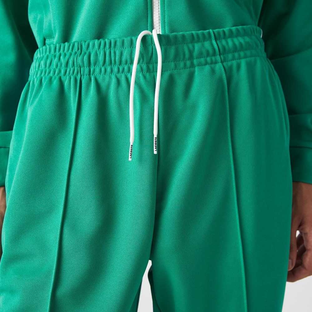 Green Lacoste Heritage Contrast Bands Trackpants | XBPGYA-804