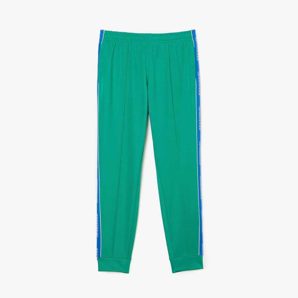 Green Lacoste Heritage Contrast Bands Trackpants | XBPGYA-804