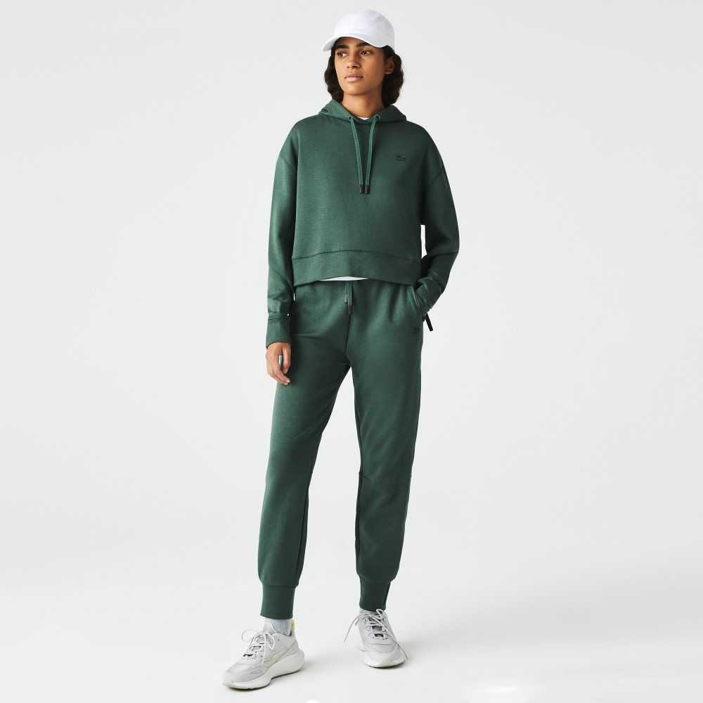 Green Lacoste Hooded Sweatshirt | VETFXO-357