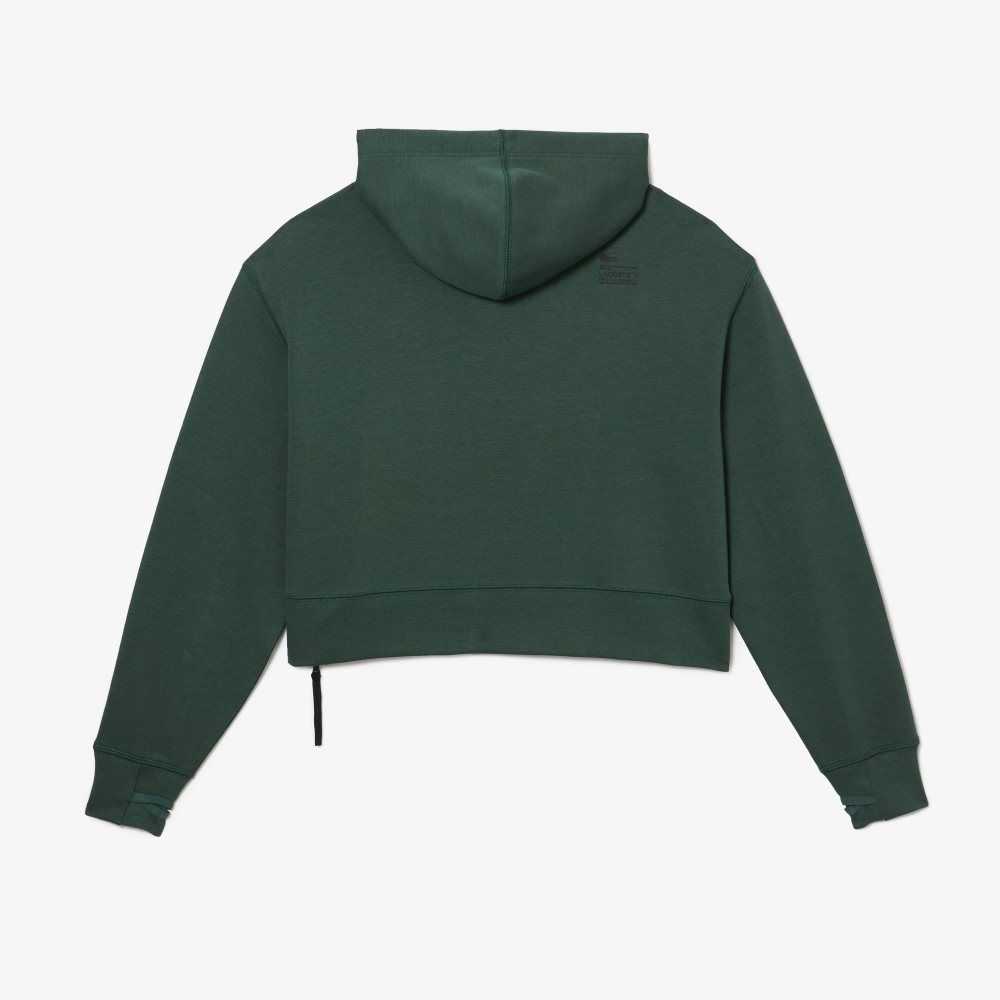 Green Lacoste Hooded Sweatshirt | VETFXO-357