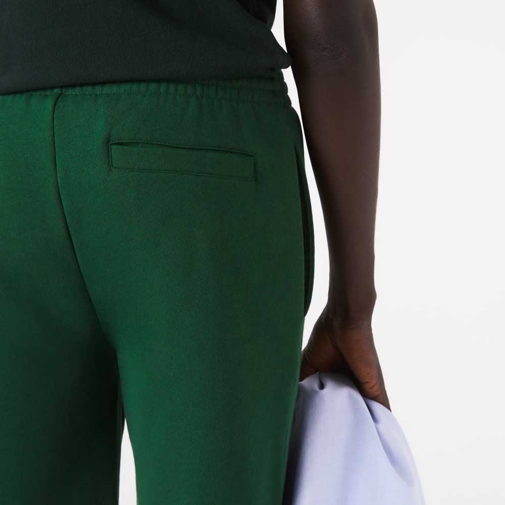 Green Lacoste Organic Brushed Cotton Fleece Shorts | SFTVXC-392