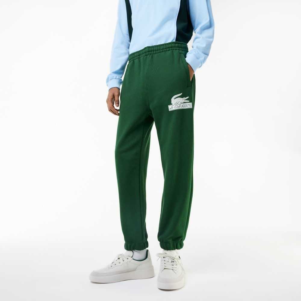 Green Lacoste Organic Cotton Track Pants | LIEFGV-251