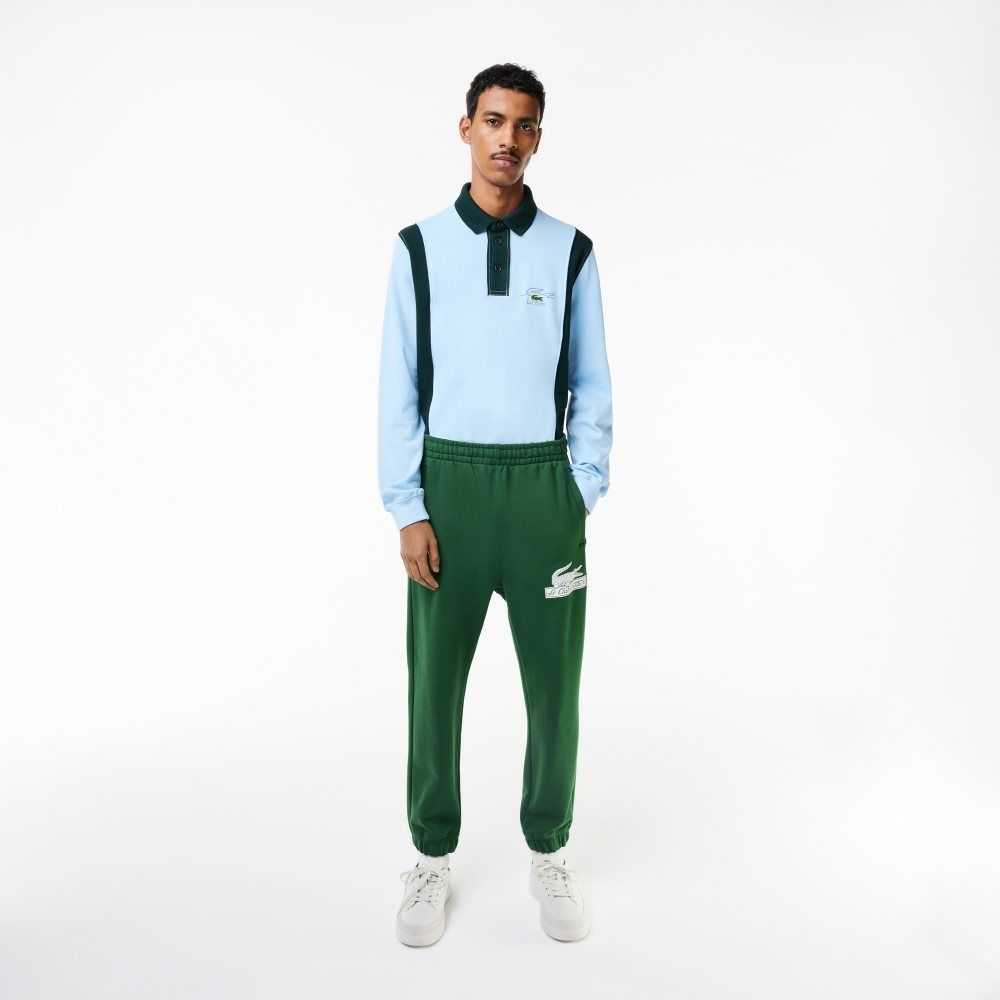 Green Lacoste Organic Cotton Track Pants | LIEFGV-251