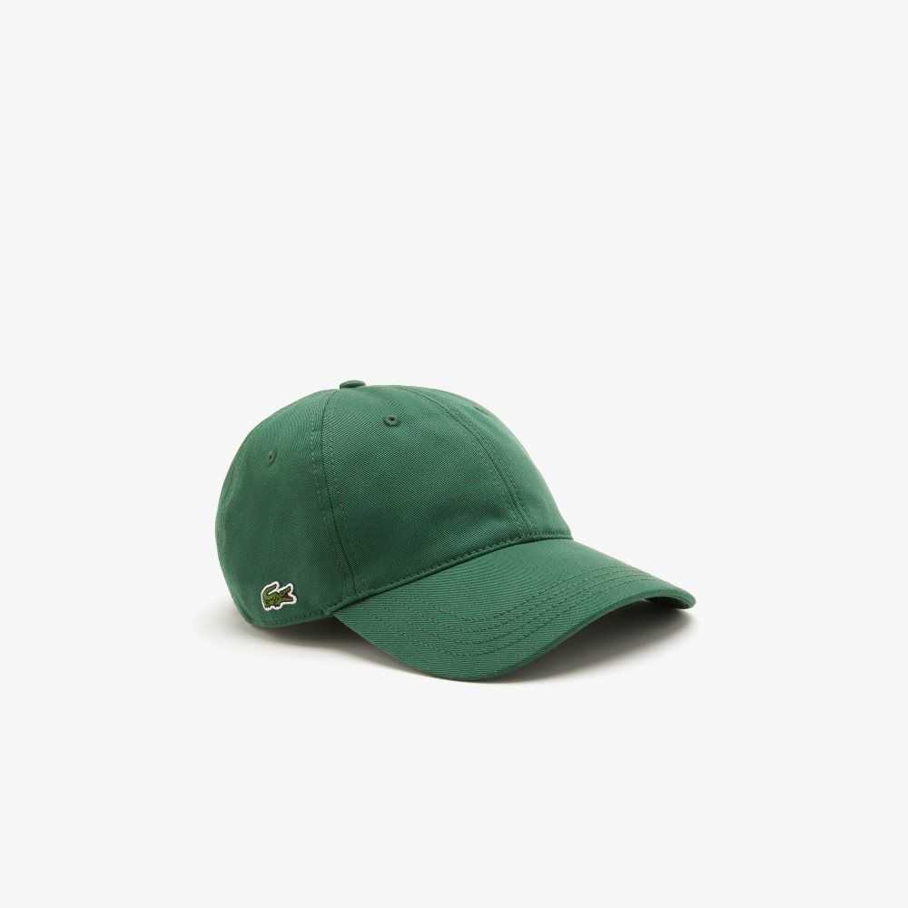 Green Lacoste Organic Cotton Twill Cap | ZOBDSF-073