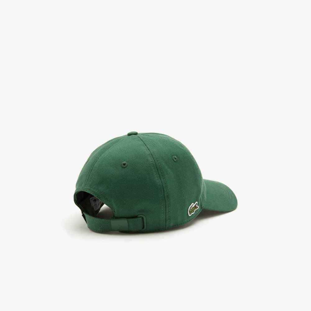 Green Lacoste Organic Cotton Twill Cap | ZOBDSF-073